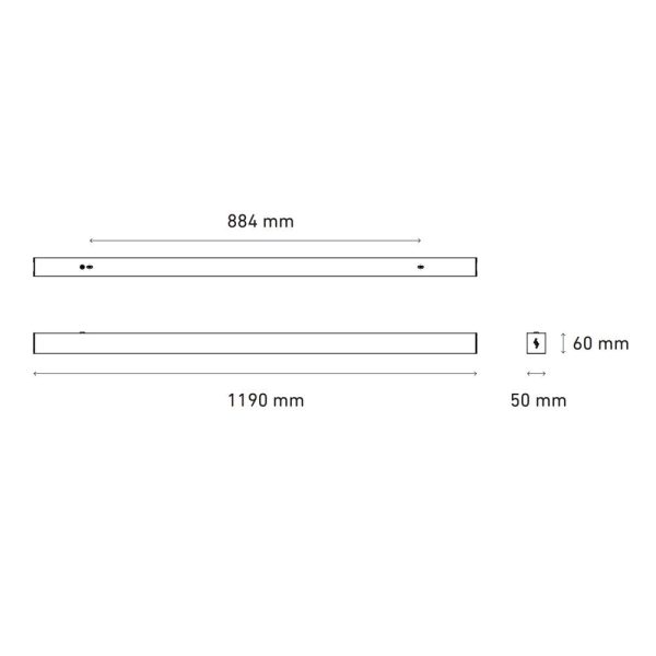 LAMPARA LINEAL SOBREPONER 25W LUZ CALIDA 1.2M 100-305V L6477-1E0 - Imagen 2