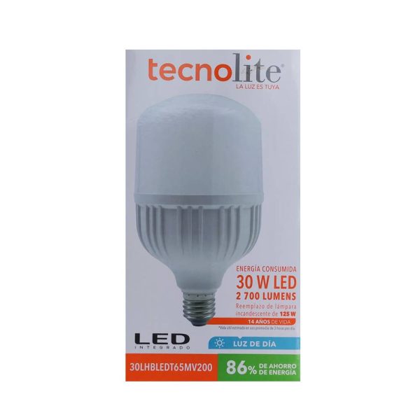 FOCO DE LED ALTA POTENCIA 30W 100/240V E27 30LHBLEDT65MV200