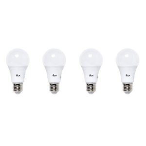 KIT 4 FOCOS LED 9.5W LUZ BLANCA E26 ILLUX FL-10A19.KIT65