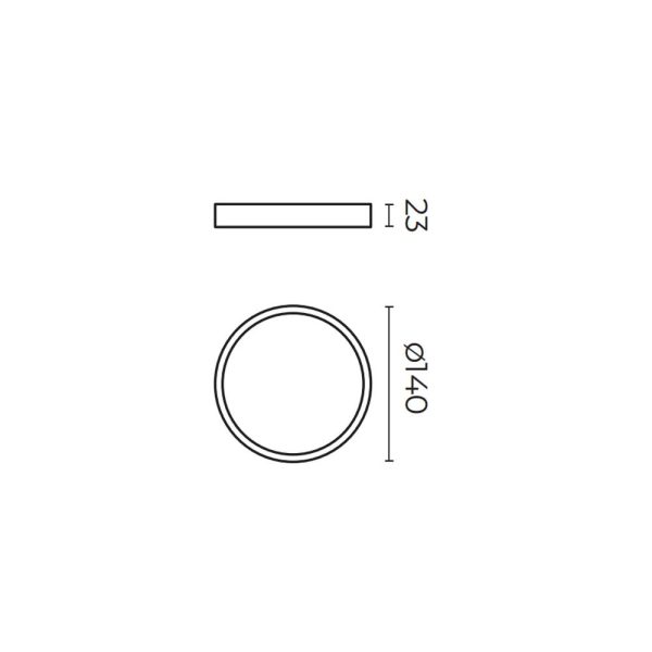 PANEL DE SOBREPONER CIRCULAR LUZ AMARILLA 12W 100-277V TL-2808.B30 - Imagen 2