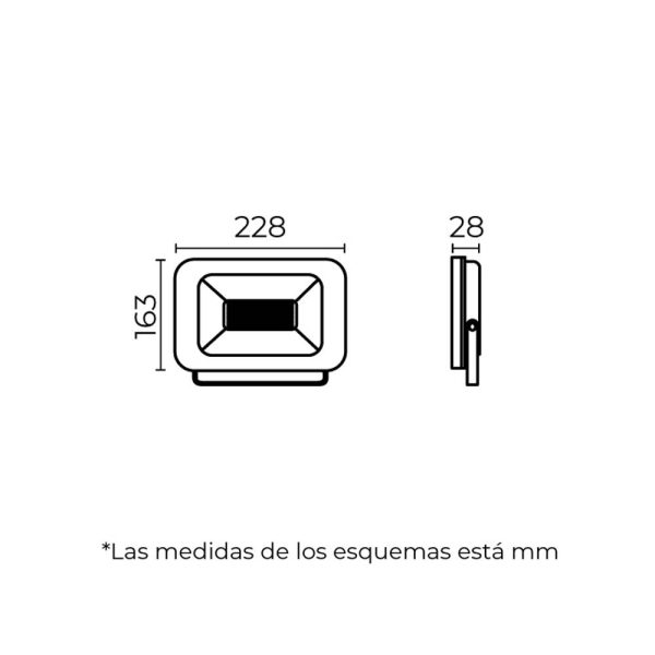 REFLECTOR 50W LUZ CALIDA IP65 ILLUX RL-3650.N30 - Imagen 2