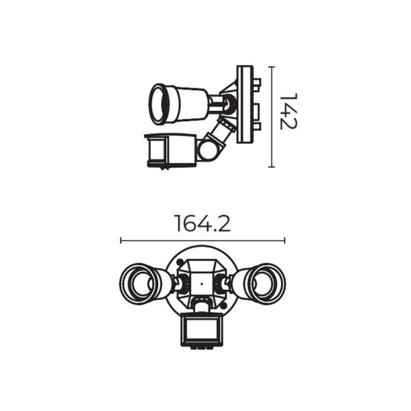 SENSOR DE MOVIMIENTO PARA PARED BASE E26 SE-2103.N - Imagen 2