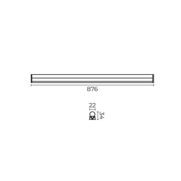 REGLETA LED 14W 90CM 3000K SOBREPONER 100-277V TL-1510.B30 - Imagen 3