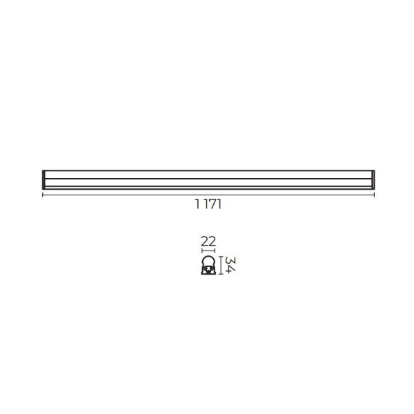 REGLETA LED 18W 120CM 2700K SOBREPONER 100-277V TL-1513.B27 - Imagen 2