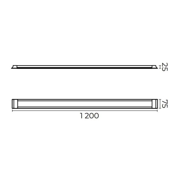 GABINETE DE LED INTEGRADO LUZ BLANCA 1.20M 36W 100-277V TL-1836.B65 - Imagen 2