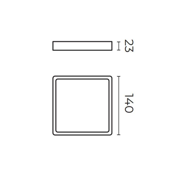 PANEL DE SOBREPONER CUADRADO LUZ NEUTRA 12W 100-277V TL-2809.B40 - Imagen 2