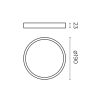 PANEL DE SOBREPONER CIRCULAR LUZ AMARILLA 18W 100-277V TL-2815.B30 - Imagen 2