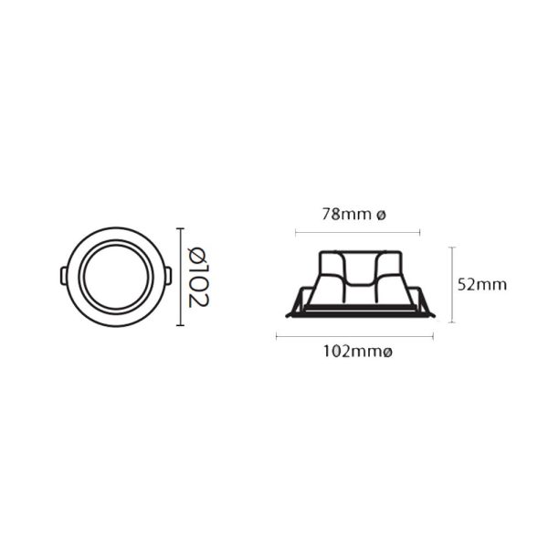 SPOT DOWNLIGHT EMPOTRADO LUZ NEUTRA 5W 100-277V TL-6005.B40 - Imagen 4