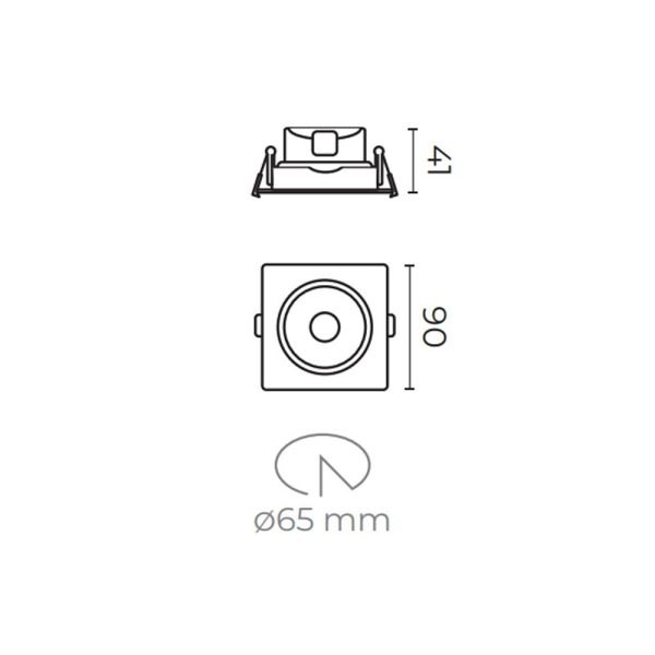 SPOT CUADRADO DIRIGIBLE LUZ CALIDA 5W 100-240V TL-2902.B30 - Imagen 2