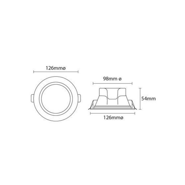 SPOT DOWNLIGHT EMPOTRADO LUZ CALIDA 8W 100-277V TL-6008.B30 - Imagen 2