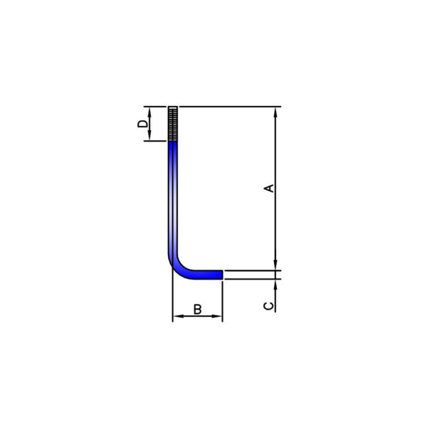 ANCLA PARA BASE PEDESTAL DE POSTE METALICO - Imagen 2