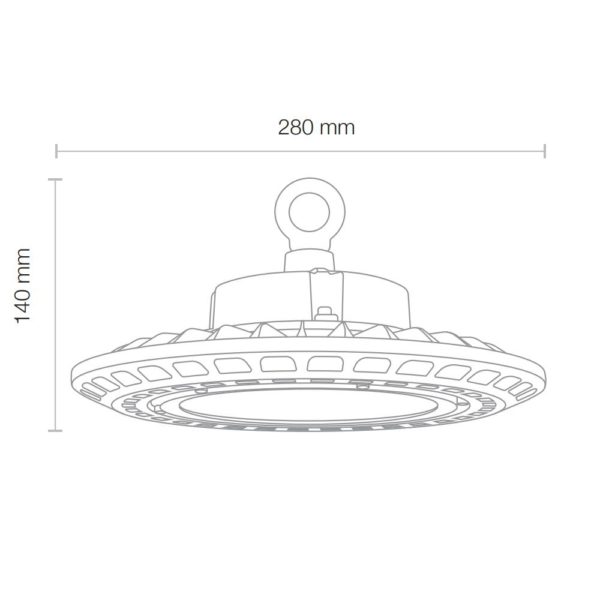 CAMPANA LED INDUSTRIAL TIPO UFO 100W IPSA HB-UFOLED/100W - Imagen 2