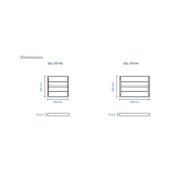 LUMINARIA INTERIOR DE USO COMERCIAL SDL-370 35W - 57W 120V - 277V 4000K Y 5000K - Imagen 4