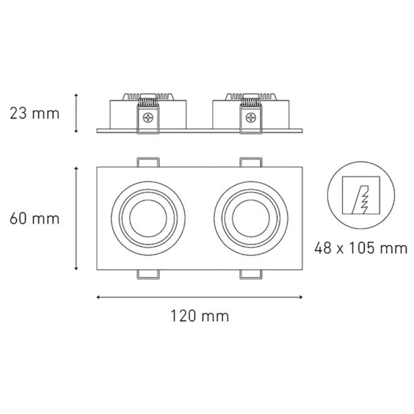 LUMINARIA DOWNLIGHTS SERIE FLASH PLANO EMPOTRADO FLASH PLANO 2 L5144 MAGG - Imagen 2