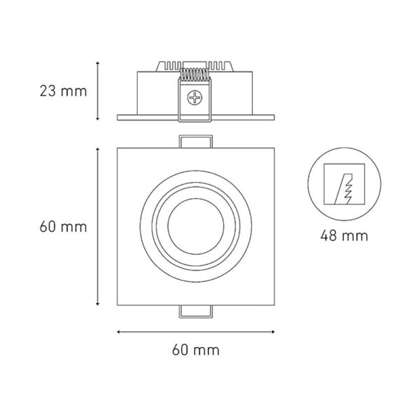LUMINARIA DOWNLIGHTS SERIE FLASH PLANO EMPOTRADO FLASH PLANO 1 L5143 MAGG - Imagen 2