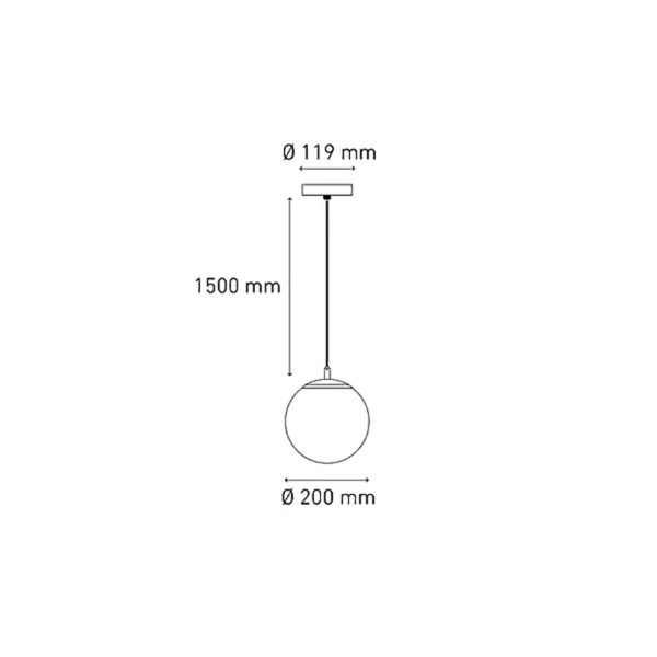 LAMPARA TIPO GLOBO LED SUSPENDIDO 15W 100 – 140V MODELO L6702 MAGG GLOBE 8❞ - Imagen 2