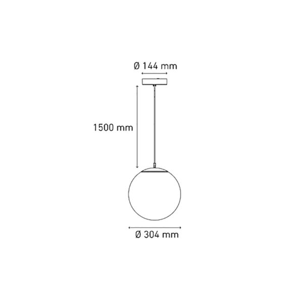 LAMPARA TIPO GLOBO LED SUSPENDIDO 28W 100 – 305V MODELO L6704 MAGG GLOBE 12❞ - Imagen 2