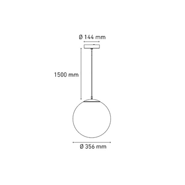 LAMPARA TIPO GLOBO LED SUSPENDIDO 36W 100 – 305V MODELO L6705 MAGG GLOBE 14❞ - Imagen 2