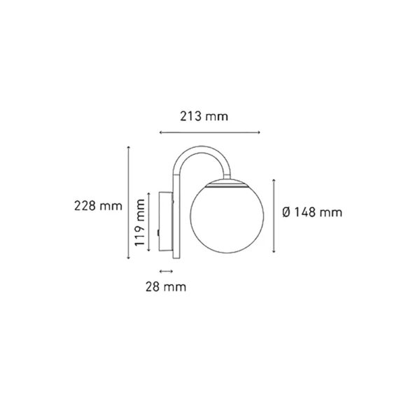 LAMPARA TIPO GLOBO LED SOBREPONER 8W 100 – 140V MODELO L6706 MAGG GLOBE 6❞ - Imagen 2