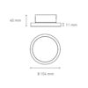 LAMPARA LED 8W 100 – 140V ECLIPSE 10 MODELO L7285 MAGG - Imagen 2
