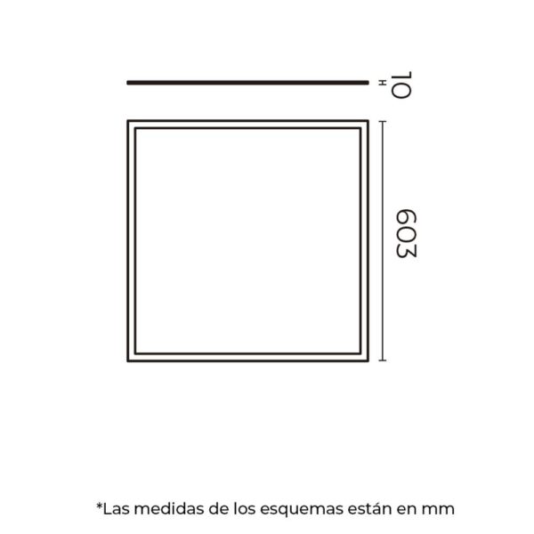 PANEL DE LED LUZ BLANCA 36W 60X60CM 100-240V EG-60X60LP-36W - Imagen 3