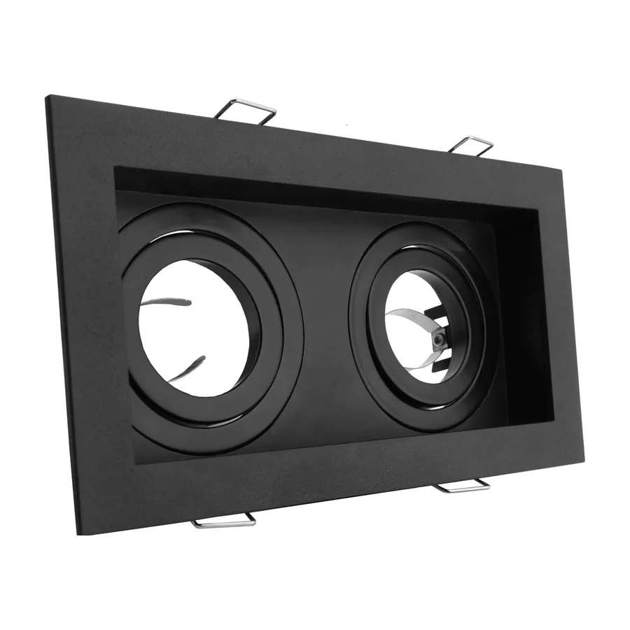 SPOT EMPOTRABLE DIRIGIBLE ADE-110 DOBLE NEGRO BASE GU10