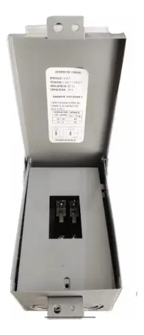 CENTRO DE CARGA DE 2 CIRCUITOS 70 AMP PARA INTERPERIE ARAL - Imagen 2